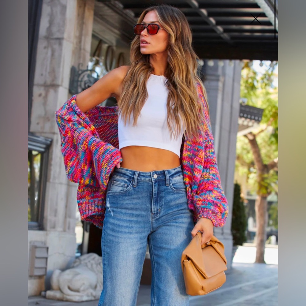 VICI A Different World Multicolor Cardigan NWOT S